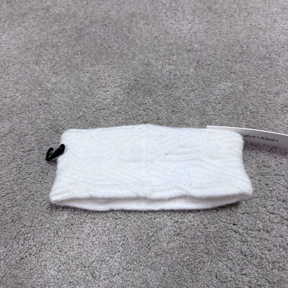Calvin Klein Headband White Fleece One Size NWT - Picture 6 of 9